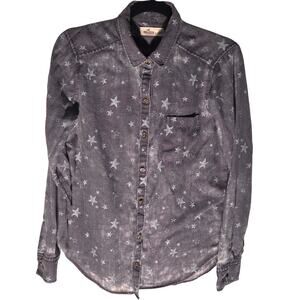 Chic Hollister Acid Wash Black Jean Jacket - Women's Small